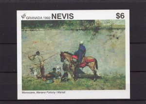 NEVIS 1992 SPANISH PAINTINGS S/S MNH