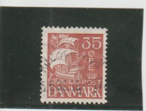 Denmark  Scott#  196  Used  (1927 Caravel)