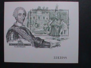 SPAIN 1988-SC#2588-CHARLES III & THE ENLIGHTENMENT MNH S/S VERY FINE