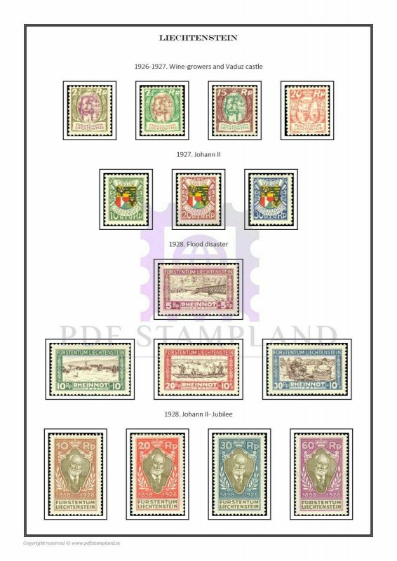 European microstates 1885-2021 (6 albums) PDF STAMP ALBUM PAGES