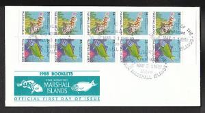 Marshall Islands 173b Fish Booklet Pane U/A FDC