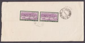 Bhutan Sc 77 pair on 1970 business size Bhutan Government Service Cover, F-VF