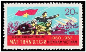 COLOR PRINTED NORTH VIETNAM [N.L.F.] 1963-1976 STAMP ALBUM PAGES (10 ill. pages)