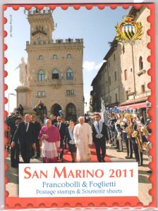 2011 San Marino, Official Annual Book of Philatelic Issues, Stamps, Leaves - MNH