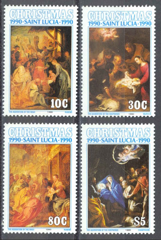 St. Lucia Sc# 972-975 MNH 1990 Christmas