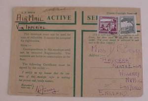 PALESTINE   FPO on GREEN ENVELOPE TO ENGLAND