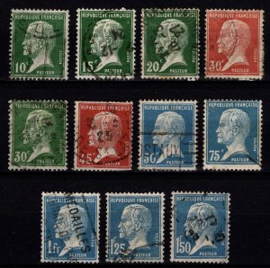 France 1923-26 Pasteur definitives, Part Set [Used]