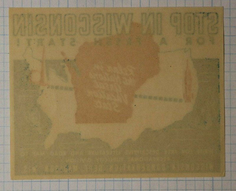 Stop In Wisconsin Nations Great Vacation State Tourism Ad Poster Stamp