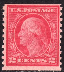 1916-22 U.S George Washington 2¢ perf 10 vertical unwtmd MNH Sc# 492 CV $19.00