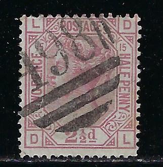 Great Britain Scott # 67, used, plate # 15/DL