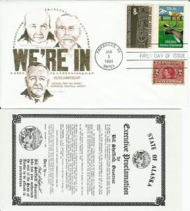 Alaska Statehood #2066 FDC + Card + C71 Totem Pole + 370 Seward Yukon Pacific