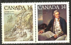 Canada 1978 250 years of Birthn James Cook Pair MNH