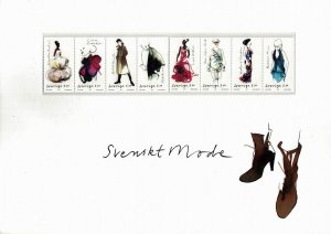 Sweden 2568 a-h collector's sheet with MNH stamps Swedish Fashion Clothes