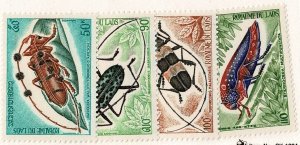 Laos #253-5,C119 MH cpl insects