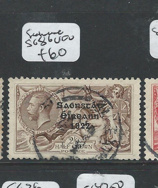 IRELAND (PP0808B) ON GB KGV SEAHORSE 2/6 SG86  VFU