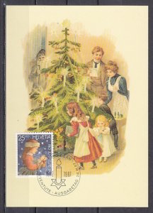 Switzerland, Scott cat. B536. Christmas value on Max. Type Card.