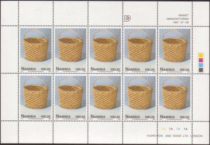 Namibia 1997 SG735 $1.20 Fruit Basket sheetlet MNH