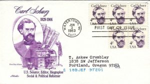 1983, Carl Schurz, Artmaster, FDC (D7805)