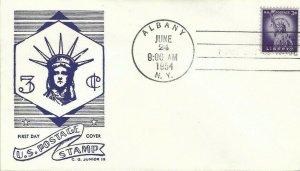 1035E 3c STATUE OF LIBERTY - C. G. Junior III cachet