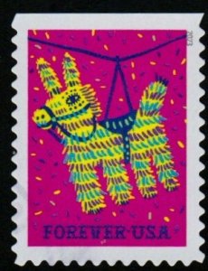 SC# 5812 - (66c) - Pinatas - Red background - Used Single - Off Paper