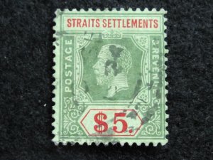 STRAITS SETTLEMENTS - SCOTT# 167 - USED - CAT VAL $ 85.00