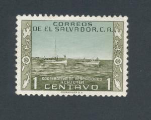 El Salvador 1954 Scott 653 used - 1c, Fishing cooperative