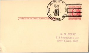 United States South Carolina New Ellenton Rur. Sta. Aiken 1953 4-bar  1953-19...