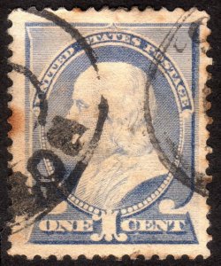 1887, US 1c, Franklin, Used, Sc 212