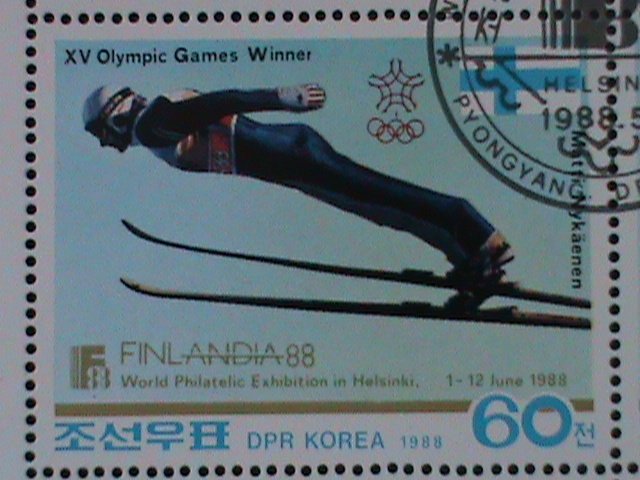 ​KOREA-1988 SC#2727 WORLD STAMP SHOW-FINLANDIA'88 HELSINK-CTO S/S VERY FINE