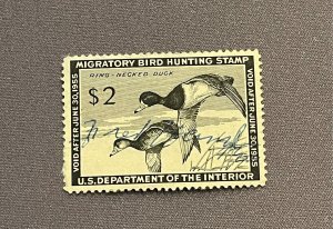 RW21, 1954 $2.00 Ring-Necked Ducks, Used, CV $25.00