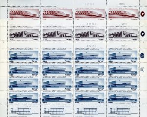 ISRAEL SCOTT #544/46 ARCHITECTURE COMPLETE  SHEETS MINT NEVER HINGED