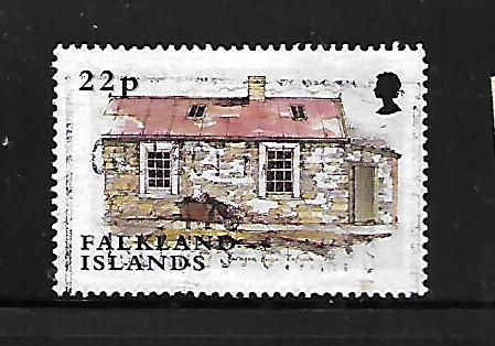 FALKLAND ISLANDS, 825, USED, OLD HOUSE