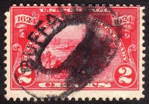 1924, US 2c, Walloons Landing, Used, Sc 615