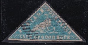 Cape Of Good Hope 9 Used VF Milky Blue - Nice Margins - Closer