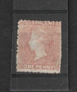 ST VINCENT 1862 1d SG 5 MNG PERF 11 NO WMK Cat £42