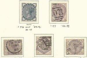Great Britain Stamp Collection on Lighthouse Page 1883-84, #98//107 SCV $1227