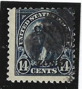 Canal Zone Scott #77 Used 14c Flat Top A O/P 2019 CV $22.50