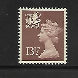 WALES & MONMOUTHSHIRE, WMMH22, MNH,  MACHINS ISSUE