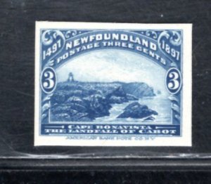 NEWFOUNDLAND  SC# 63P VF/CARD PROOF