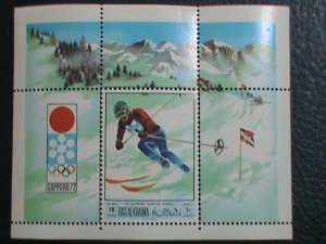 RAS AL KHAIMA STAMP:1972- 11TH WINTER OLYMPIC GAMES SAPPORO'72 S/S SHEET