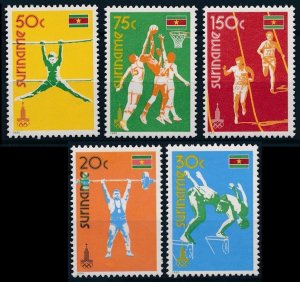 1980 Surinam 905-909 1980 Olympic Games in Moscow 4,60 €