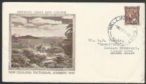 NEW ZEALAND 1935 3d Maori Girl on commem FDC...............................51945