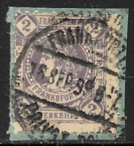 GERMANY / FRANKFURT MAIN 1899 2pf Privat Brief Verkehr Local Mi.A14 VFU Piece