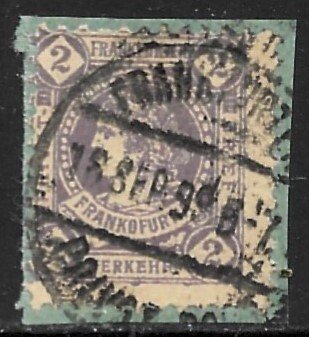 GERMANY / FRANKFURT MAIN 1899 2pf Privat Brief Verkehr Local Mi.A14 VFU Piece
