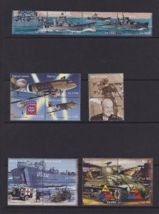 Sierra Leone #2719-2724   MNH 2004 D-day 60th anniversary. 38 stamps. 3 scans