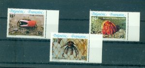 French Polynesia - Sc# 427-9. 1986 Crabs. MNH $4.70.