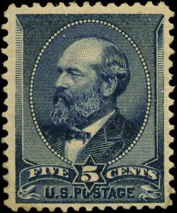 1888 US #216 A56 5c Mint Original Gum Stamp Catalogue Value $200