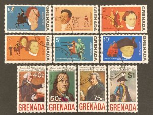 Grenada 1975 #628-33,c29-32, American Bicentennial, Used/CTO(see note).