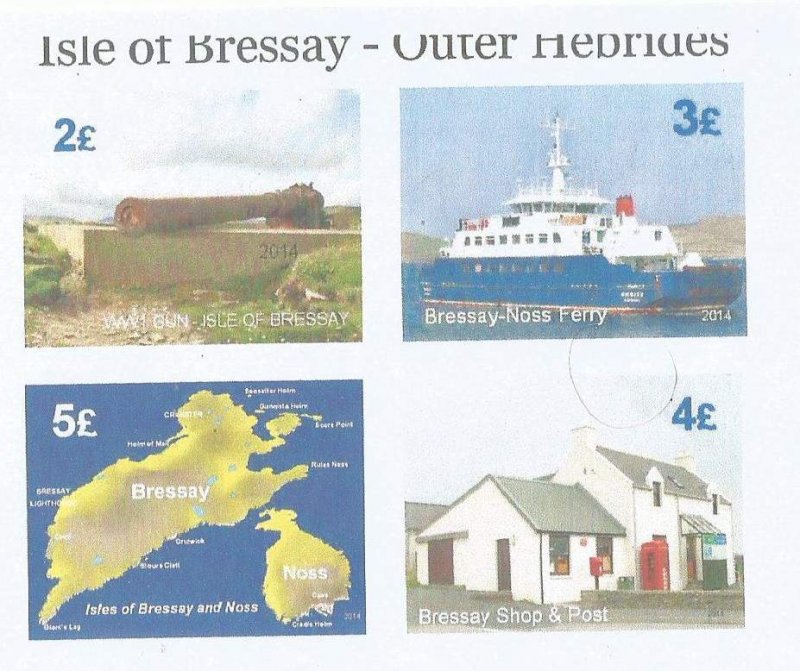 BRESSAY - 2014 - Local Sights, Error - Imp 4v Sheet - M N H  - Private Issue