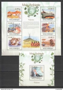 2010 Mozambique Fauna Environment Nature Vulcoes Volcanoes Kb+Bl ** Bc1329